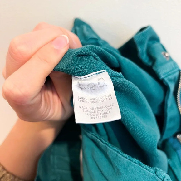 Sea New York Teal Green Colorful Designer Paperbag Denim Straight Leg Pants 2 - Picture 11 of 12